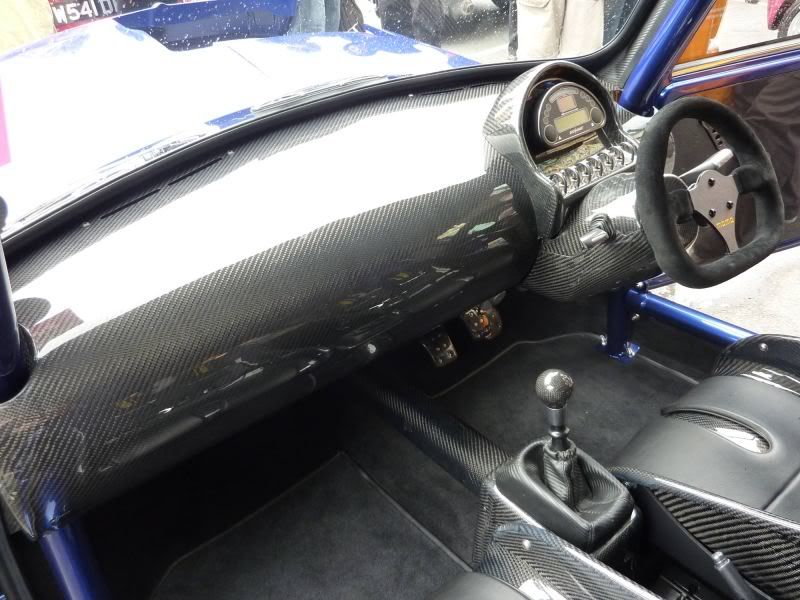 Classic Mini Race Car Dash In Carbon Fiber